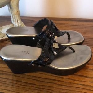 Guess  black sequin sandals